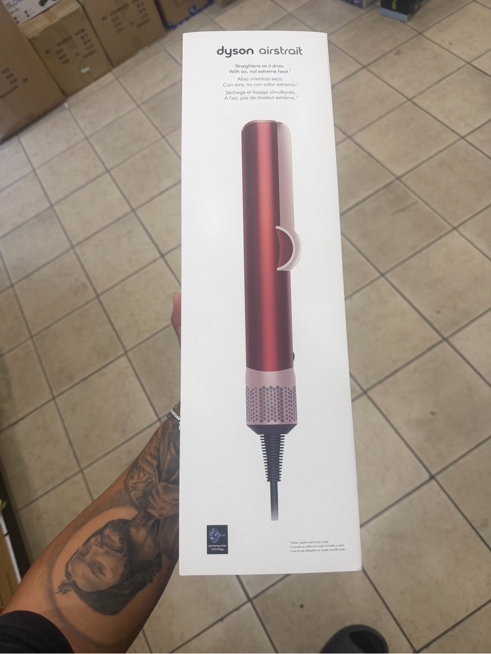 Dyson Airsrait Hair Styler in Black with Rose Gold Accents